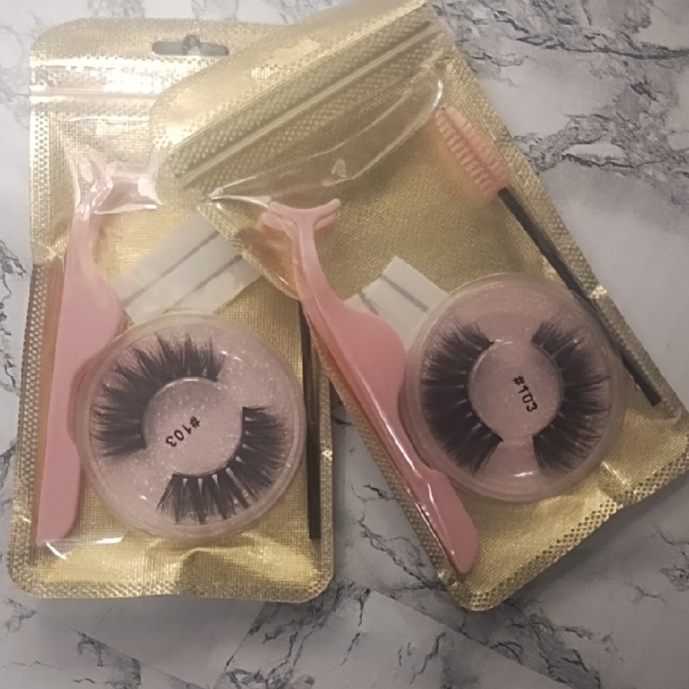 Premium Black False Eyelashes Set